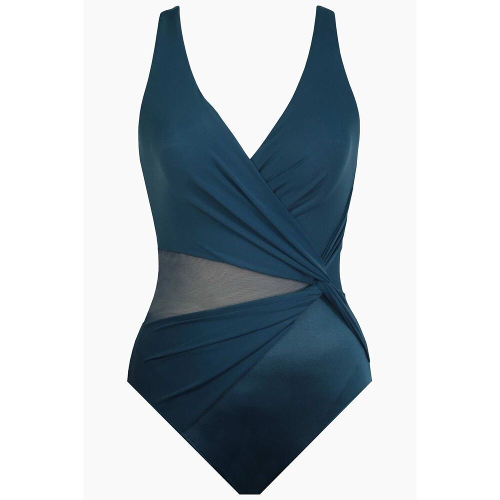 Miraclesuit Illusionists Circle Tummy Control One Piece Swimsuit Nova Green 14